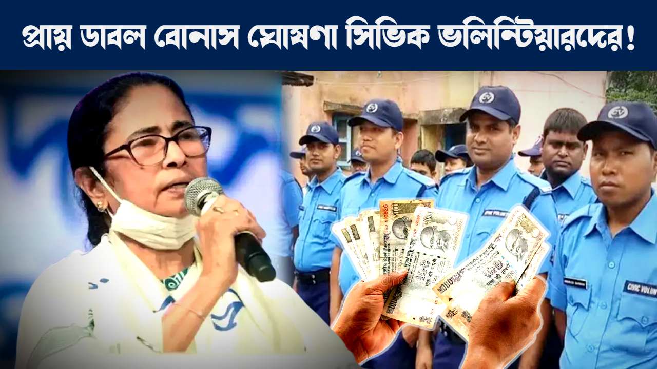 Bonus hiked by RS 3300 for WB Police Civic Volunteers notifies West Bengal Government
