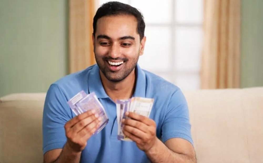 Indian Man with Money Smile
